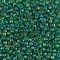 Miyuki 8 Round Seed Bead, 8-179, Transparent Green AB, 10 grams